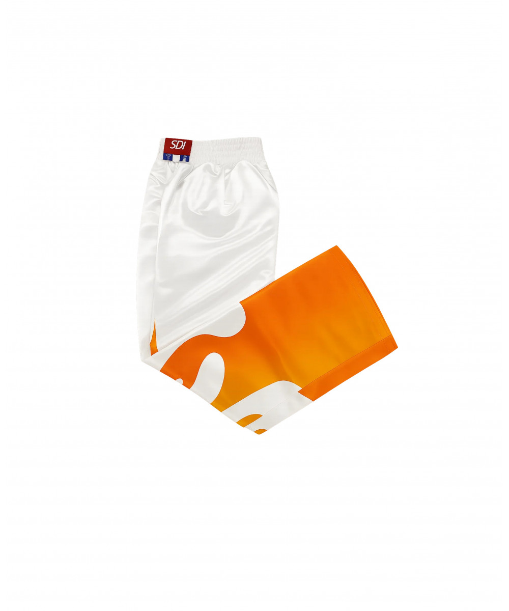 PANTALON FULL FLAMMES - BLANC ET ORANGE PANTALON FULL FLAMMES - BLANC ET ORANGE