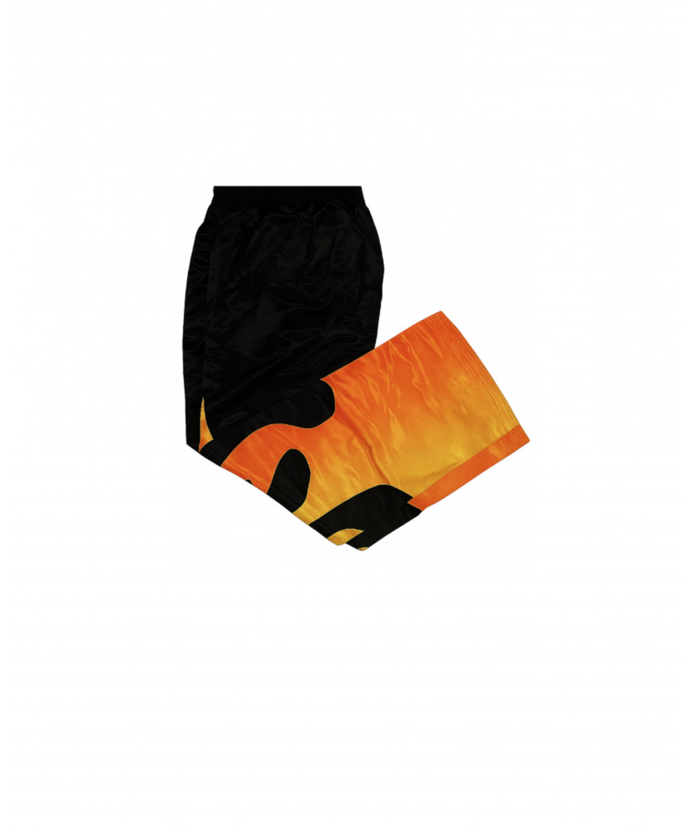 PANTALON FULL FLAMMES - NOIR ET ORANGE PANTALON FULL FLAMMES - NOIR ET ORANGE
