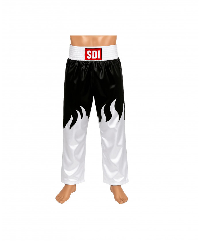 PANTALON FLAMMES SDI - BLANC ET NOIR