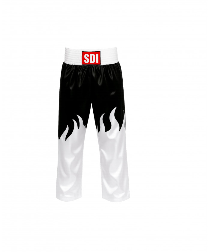 PANTALON FLAMMES SDI - BLANC ET NOIR