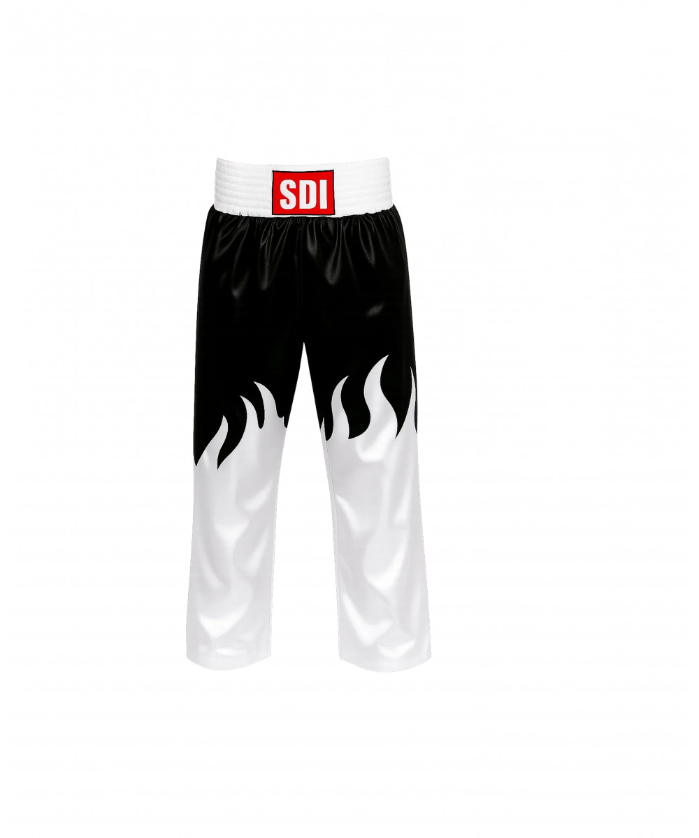 PANTALON FLAMMES SDI - BLANC ET NOIR PANTALON FLAMMES SDI - BLANC ET NOIR