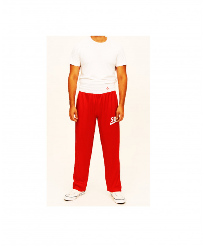 PANTALON FLUIDE SDI ROUGE ET BLANC