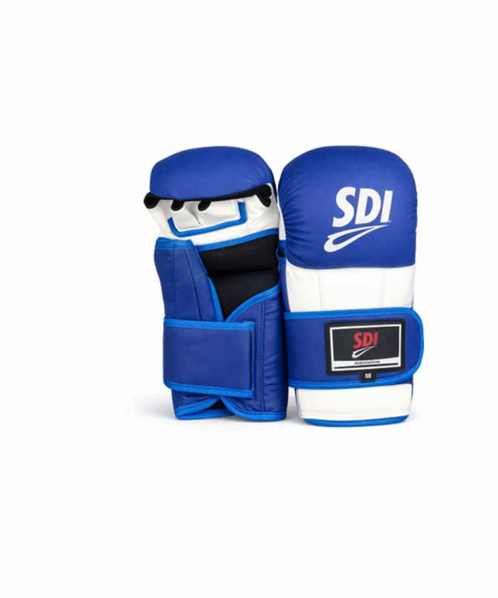 GANT DE KARATE BLEU ET BLANC SENIOR