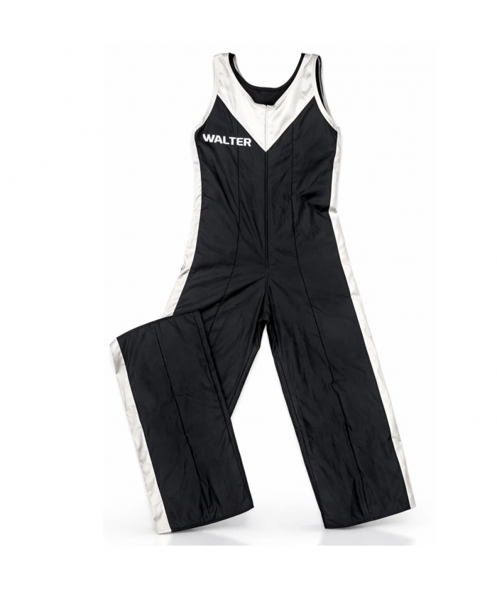 COMBINAISON DE BOXE FRANCAISE WALTER - COL V -  NOIR ET BLANC