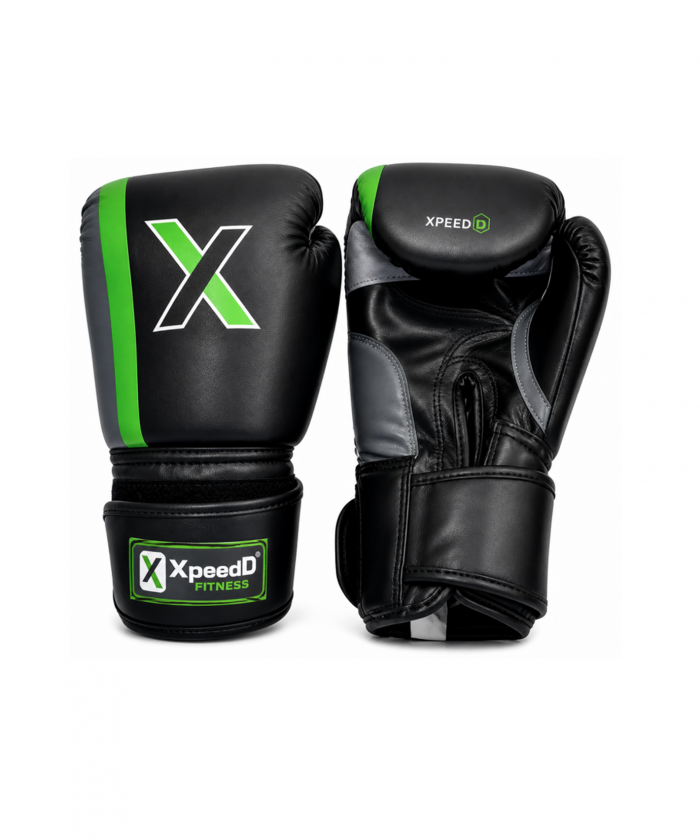 GANTS DE SAC - X-SPEED- FITNESS- NOIR VERT- 12OZ