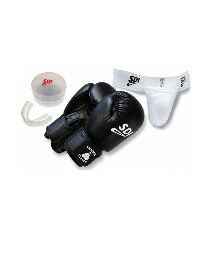 KIT BOXE TRAINING KID SDI AVEC GANTS - PROTEGE DENTS  ET COQUILLE