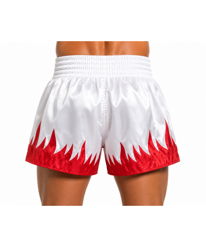 SHORT KICK FLAMMES NRJ- BLANC ET ROUGE -  TAILLE M