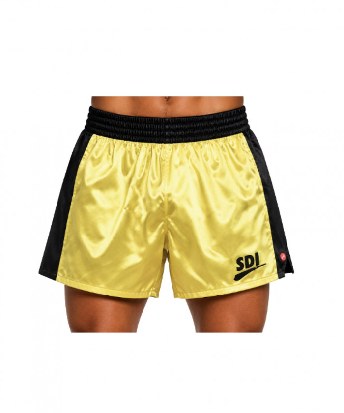SHORT DE BOXE ANGLAISE SDI - JAUNE  ET NOIR
