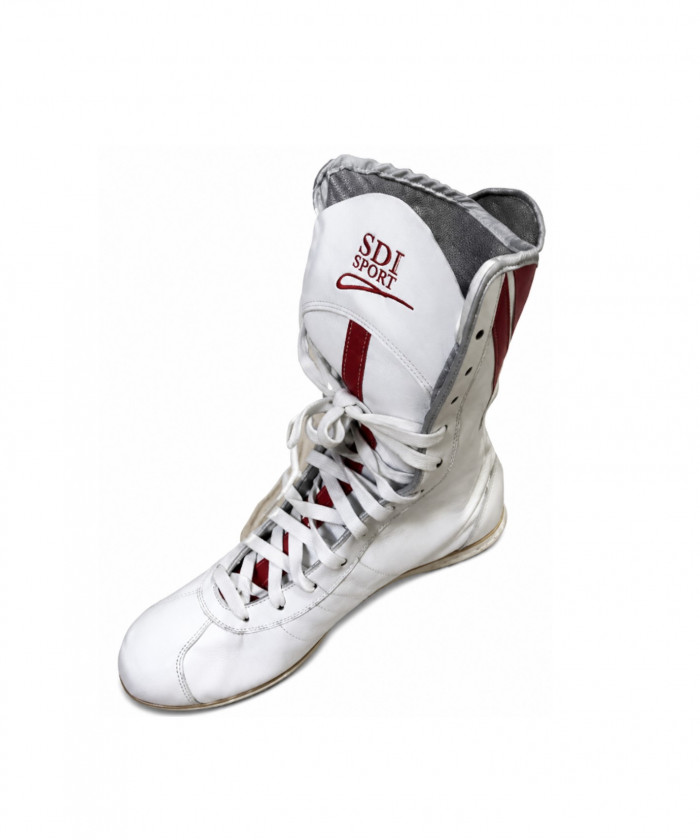 CHAUSSURES BOXE SDI - ECRU - ROUGE