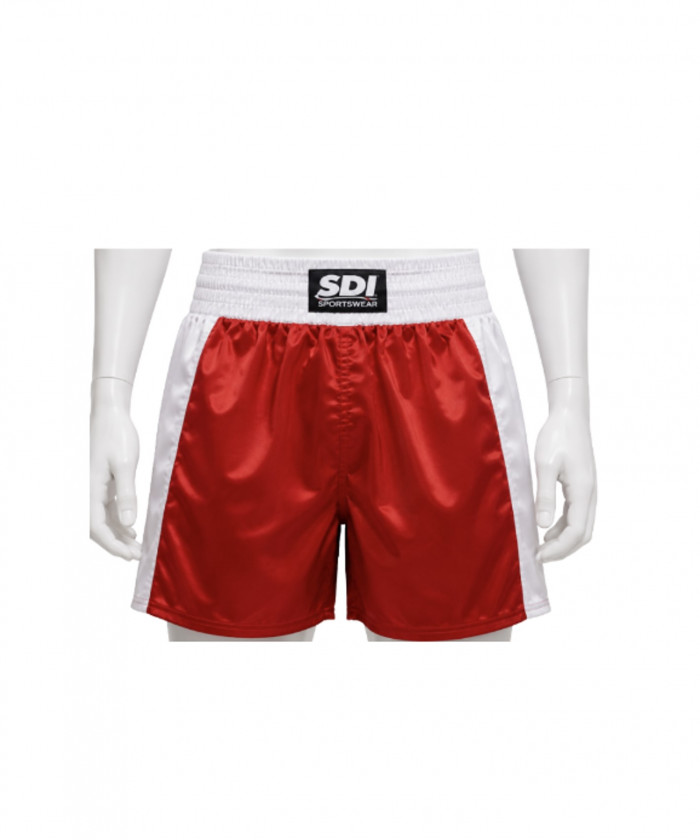 SHORT DE BOXE ANGLAISE SDI -  ROUGE  ET BLANC- TAILLE L